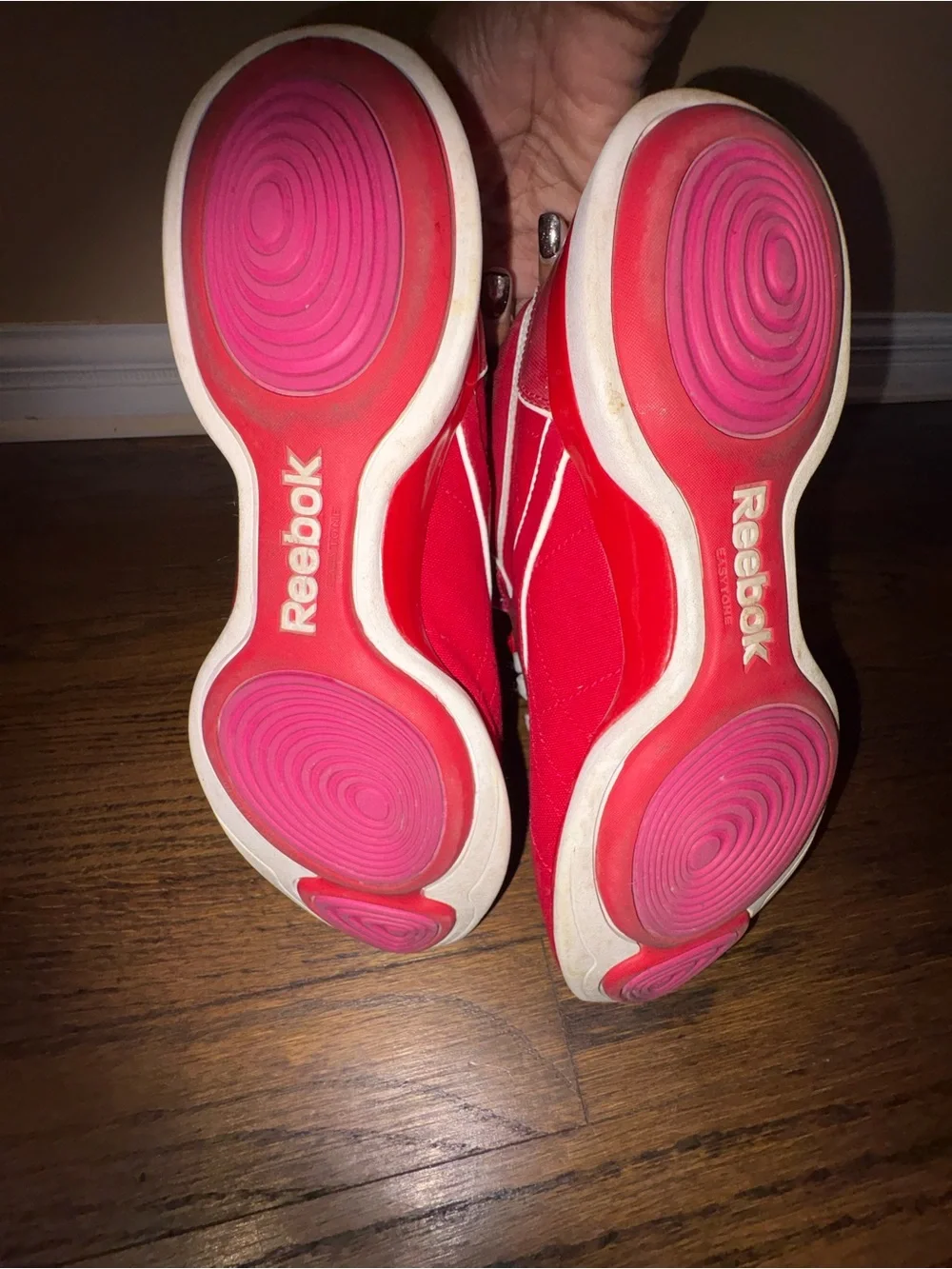 Reebok Kids Red High-Top Sneakers with White Laces